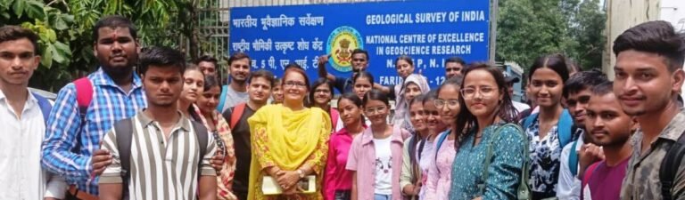 शताब्दी महाविद्यालय के भूगोल छात्रों का भारतीय भूवैज्ञानिक सर्वेक्षेण में शैक्षणिक भर्मण