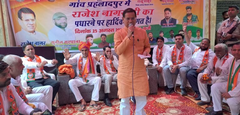 तिगांव में हर तरफ हो रहा है विकास- विधायक राजेश नागर