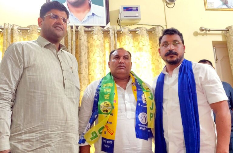 जेजेपी-एएसपी गठबंधन ने दिया पृथला के  निर्दलीय प्रत्याशी दीपक डागर को समर्थन