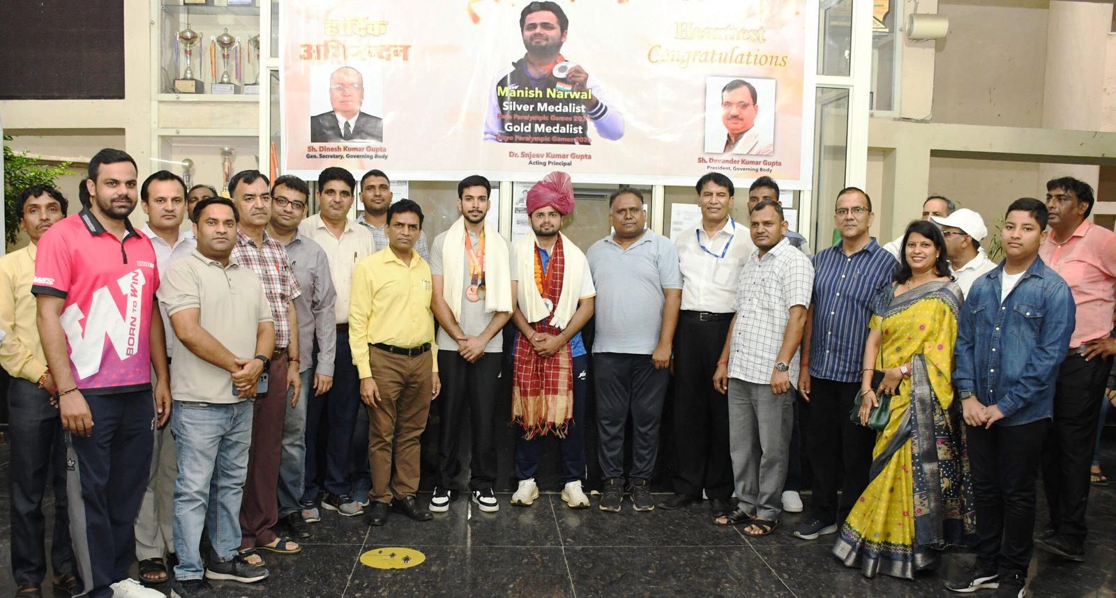 अग्रवाल महाविद्यालय में पैरालंपिक के विजेताओं का हार्दिक अभिनंदन