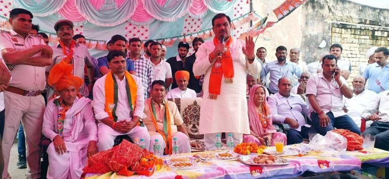 भाजपा प्रत्याशी पं. टेकचंद शर्मा को गांवों में मिला छत्तीस बिरादरी का अपार जनसमर्थन