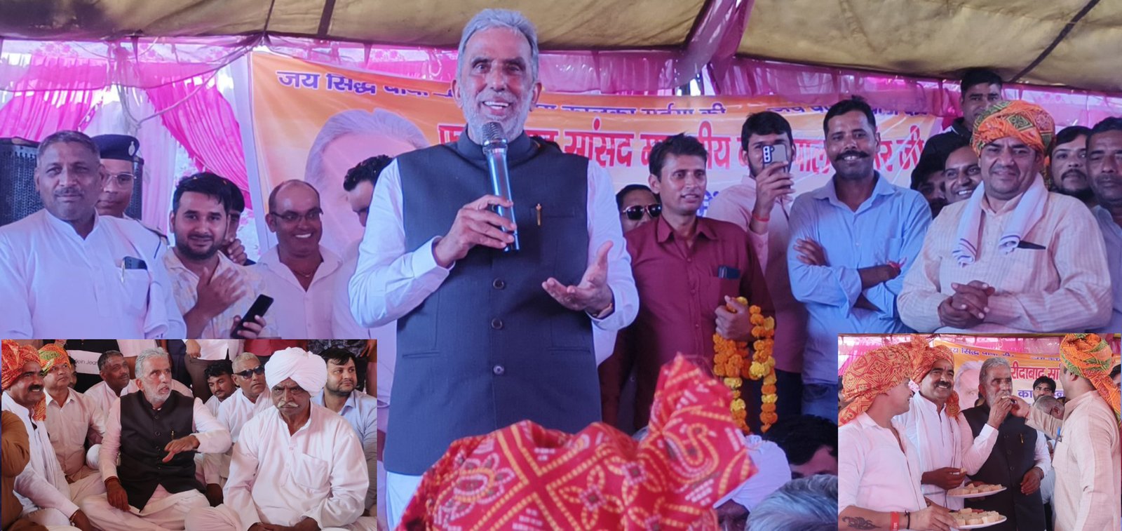 केंद्रीय राज्य मंत्री कृष्ण पाल गुर्जर ने मोहना कट की मांग को लेकर चल रहा धरना खत्म करवाया, बल्लभगढ़ से पलवल मेट्रो रेल कार्य को जल्द शुरू करवाने का अश्वासन दिया