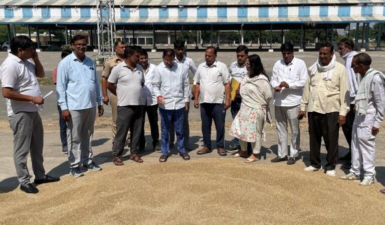 विधायक राजेश नागर ने तिगांव अनाज मंडी में दौरा कर अधिकारियों को दिए कड़े निर्देश 