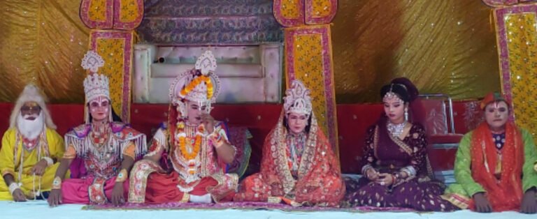  सीता जी और भगवान रामचंद्र जी के स्वयंवर का मंचन किया गया