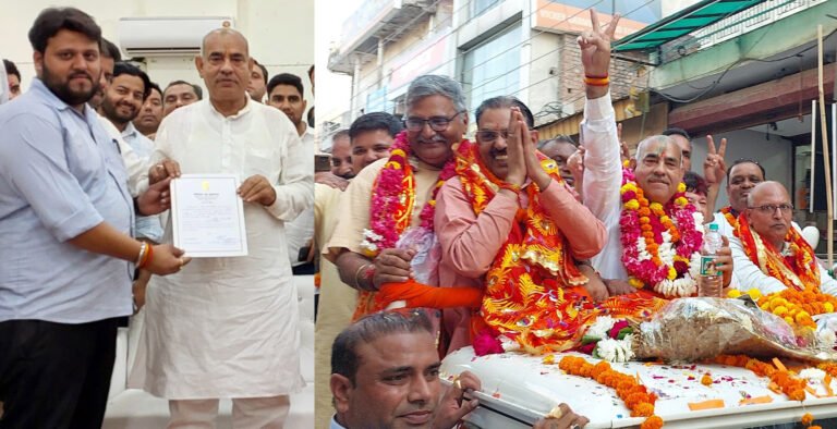 नवनिर्वाचित विधायक मूलचंद शर्मा ने बल्लभगढ़ की जनता का धन्यवाद  किया