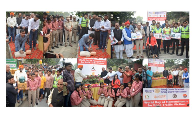 रोटरी क्लब एनआईटी ने रोड एक्सीडेंट में मृतकों को दी श्रद्धांजलि,हैलमेट का किया वितरण, ट्रैफिक नियमों के प्रति किया जागरुक