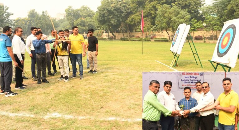 अग्रवाल कॉलेज में हुआ दो दिवसीय इंटर कॉलेज तीरंदाजी प्रतियोगिताओं का शुभारंभ