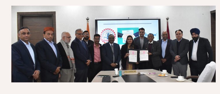 जेसी बोस विश्वविद्यालय और ब्रॉडलाइन इनोवेशन प्राइवेट लिमिटेड बीच हुआ समझौता