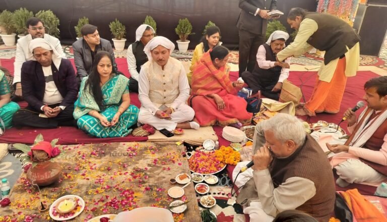 भूमि पूजा के साथ शुरु हुई भव्य श्री राम कथा व बालाजी महोत्सव तथा विशाल सामूहिक शुभविवाह की तैयारी