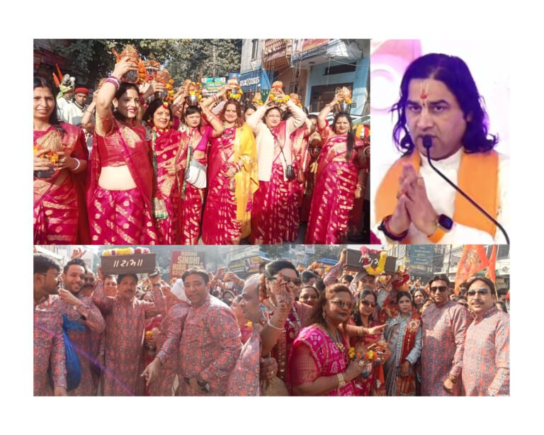 श्री बालाजी निष्काम सेवा समिति ने राम कथा व बालाजी महोत्सव के उपलक्ष्य में भव्य कलश व शोभायात्रा निकाली