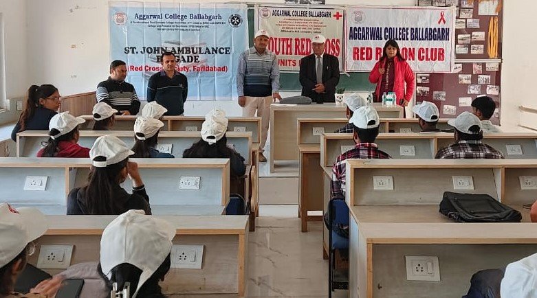अग्रवाल कॉलेज बल्लबगढ़ में मनाया गया विश्व एड्स दिवस