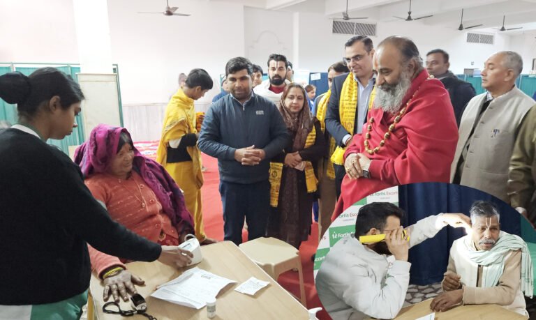 श्री सिद्धदाता आश्रम में मोतियाबिंद के 35 मरीज चिन्हित,किया जायेगा निशुल्क ऑपरेशन