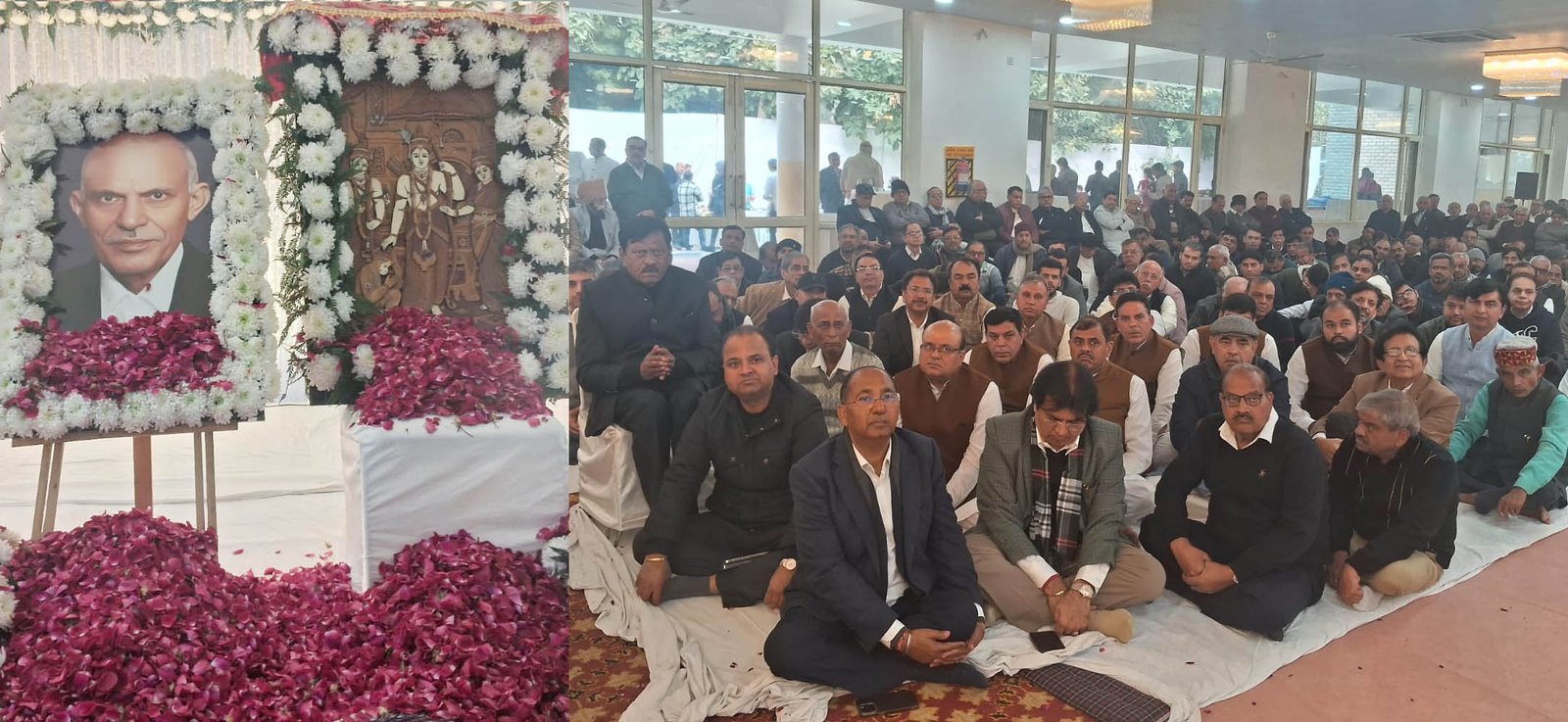 स्व. हीरानंद विरमानी को श्रद्धांजलि देने पहुंचे  शहर के गणमान्य लोग