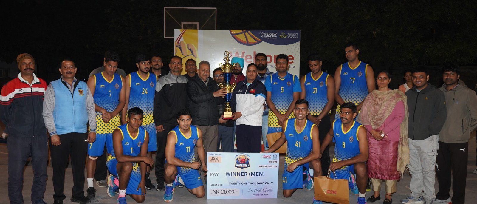 Manav Rachna Open Senior Basketball Tournament 2025 Concludes with Competitive Spirit and Camaraderie.