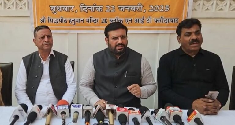 भव्य श्री राम रथ यात्रा 22 जनवरी को सिद्धपीठ हनुमान मंदिर एनआईटी नंबर दो से : राजन मुथरेजा