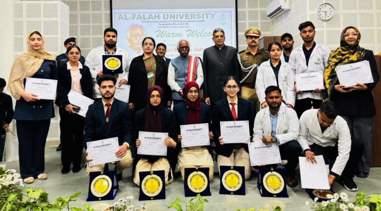 राज्यपाल श्री बंडारू दत्तात्रेय ने अल-फ़लाह विश्वविद्यालय में किया नए अस्पताल भवन का उद्घाटन