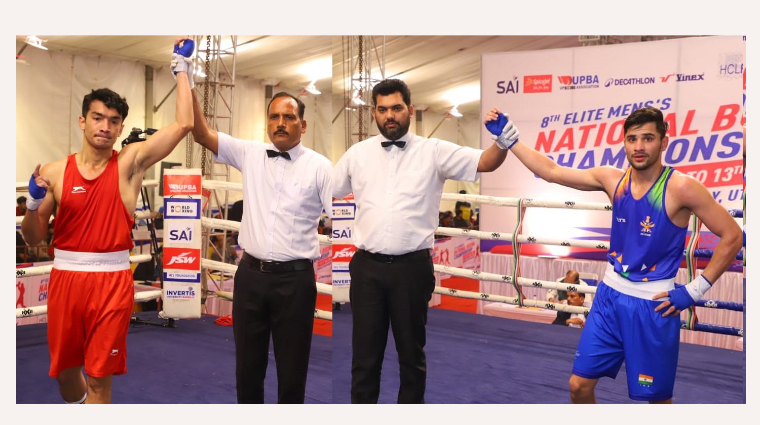 Shiva Thapa and Sachin Siwach Shine on Day 2 of the 8th Elite Men’s National Boxing Championship  