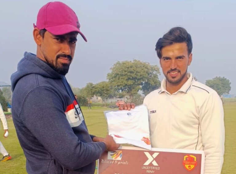 महारानी किशोरी मेमोरियल क्रिकेट अकादमी ने गुलिया  क्रिकेट अकादमी को 4 विकेट से हराया