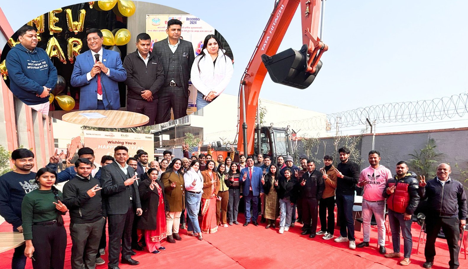 टाइम इक्विपमेंट प्राइवेट लिमिटेड में धूमधाम से मनाया नववर्ष समारोह