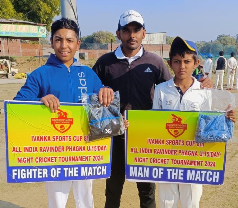इवांका स्पोर्ट्स कप 8th ऑल इंडिया रविंद्र फागना U-15 डे–नाइट क्रिकेट टूर्नामेंट का आयोजन