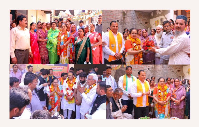 मेयर प्रत्याशी प्रवीण बत्रा जोशी का धुआंधार प्रचार, बड़खल विधानसभा में मिला भरपूर जन समर्थन