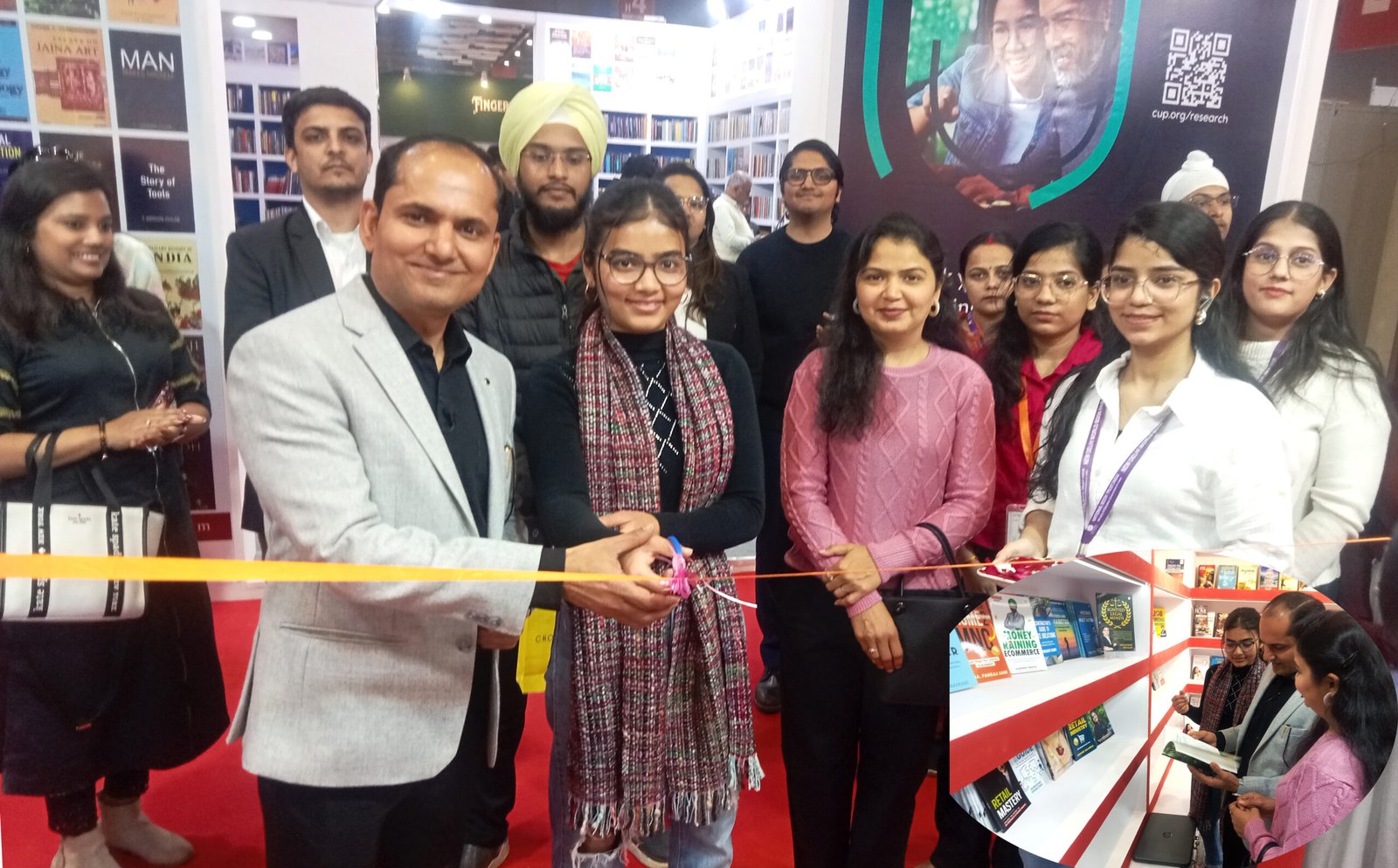 विश्व पुस्तक मेला- 2025 दिल्ली के हाॅल नं. 5 में पेनडाउन प्रेस के स्टाॅल का विधिवत उद्घाटन