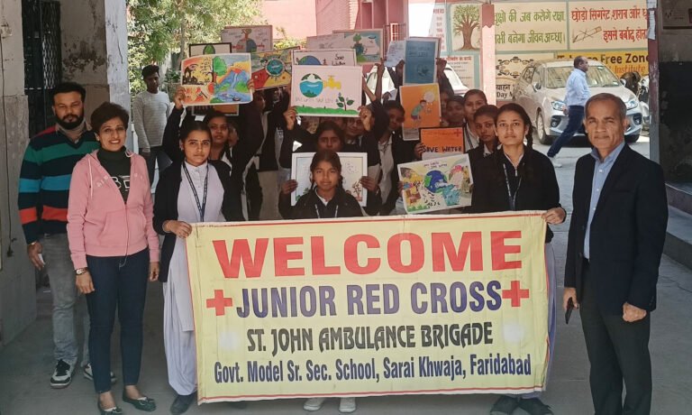 राजकीय विद्यालय सराय ख्वाजा, जेआरसी की जल संरक्षण और वर्षा जल संचयन के  जागरूकता रैली