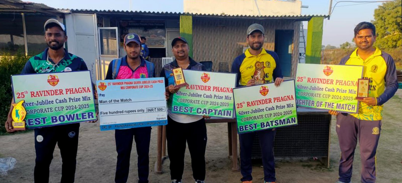 थंडर इलेवन ने यांग ब्रिवर्स को 21रन से हराया, मैन ऑफ द मैच लाडी और फाइटर ऑफ द मैच रजत अग्रवाल को घोषित