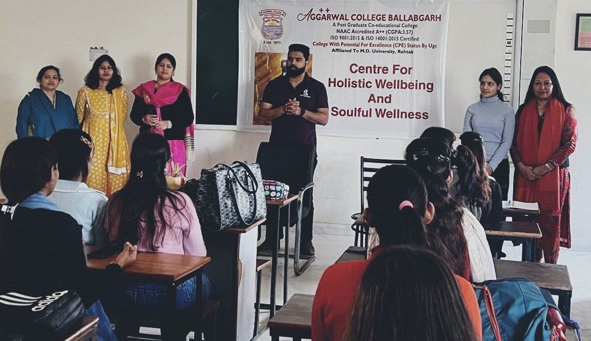अग्रवाल कॉलेज बल्लबगढ़ में “तनाव से मुक्ति” कार्यशाला का आयोजन