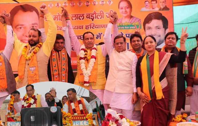 रोड शो और जनसभाओं में बोले बड़ौली – केंद्र व राज्य में भाजपा की सरकार, इसलिए भाजपा प्रत्याशियों को ही चुने