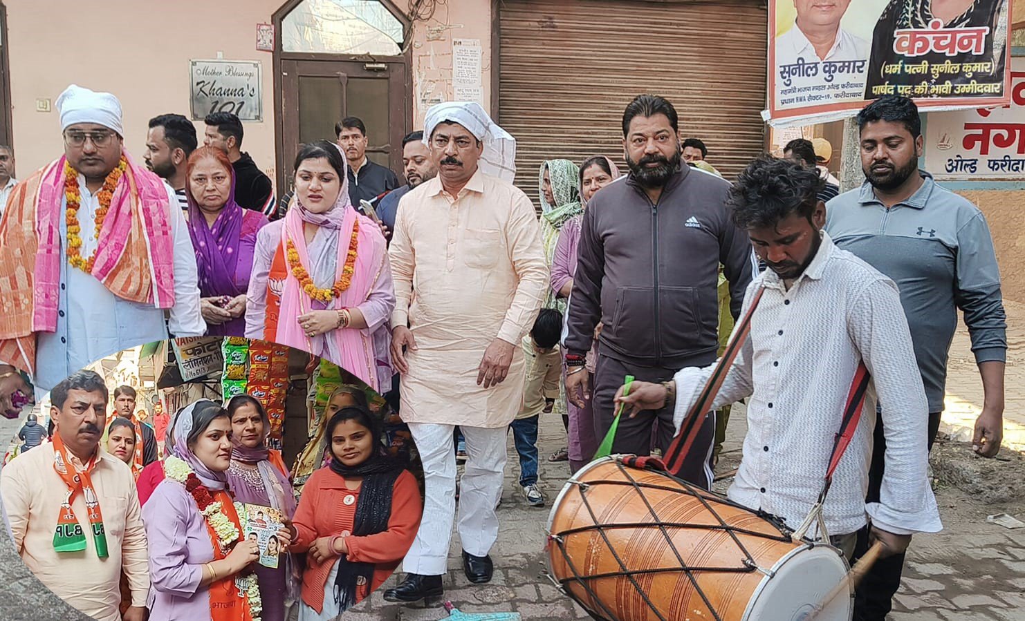 वार्ड-31 की भाजपा प्रत्याशी शैफाली सिंगला ने किया तूफानी प्रचार