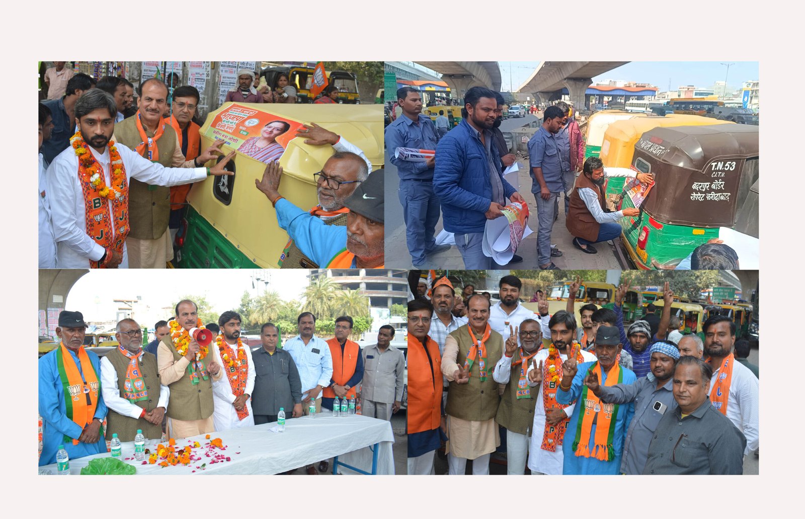 ऑटो रिक्शा ड्राइवर अपने ऑटो पर प्रवीण बत्रा जोशी के स्टीकर लगाकर करेंगे प्रचार, संदीप जोशी ने स्टीकर लगाकर की शुरुआत