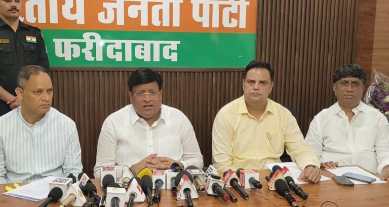 कैबिनेट मंत्री विपुल गोयल ने प्रेस वार्ता कर हरियाणा सरकार के बजट पर किया संवाद