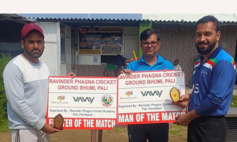 द बॉडी जोन (सेक्टर 49) ने जेएसडी क्रिकेट क्लब को 7 विकेट से हराया, कुल्ली फागना मैन ऑफ द मैच घोषित