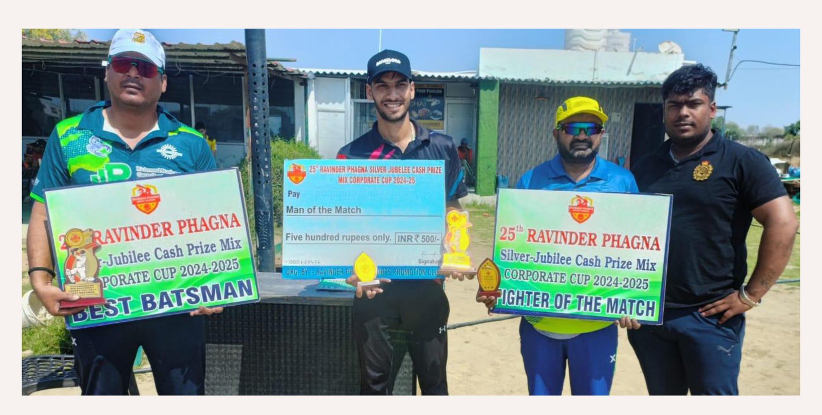 फरीदाबाद मेवरिक्स ने दयानंद लीजेंड को 2 विकेट से हराया, मैन ऑफ द मैच आर्यन सिंह घोषित