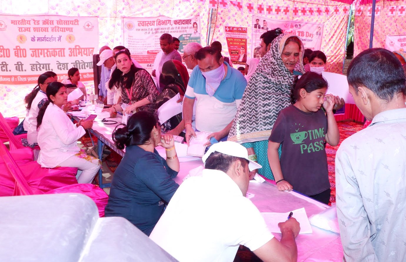 एक दिवसीय टीबी स्क्रीनिंग एवं स्वास्थ्य जांच शिविर का आयोजन