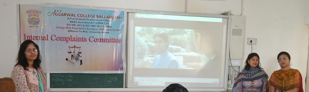 “कार्यस्थल पर यौन उत्पीड़न की रोकथाम ” (POSH) पर दिखाया गया