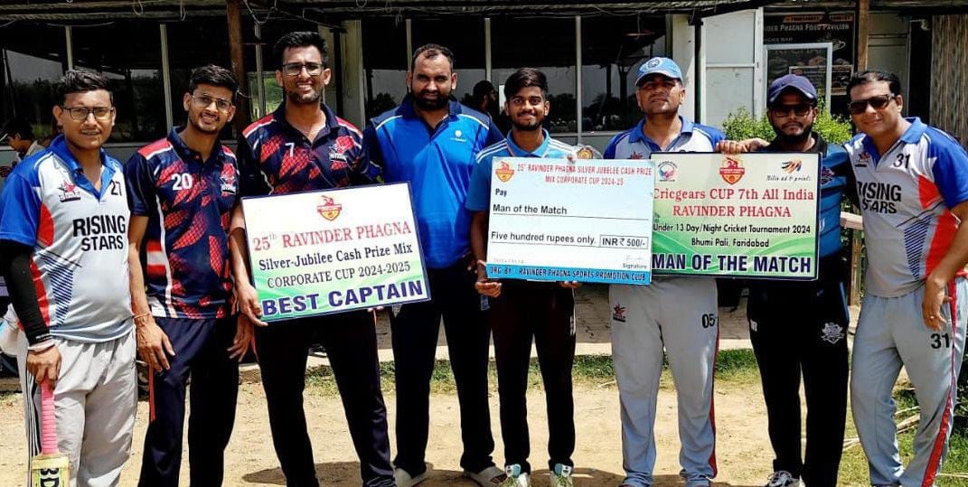 आर.एस इलेवन ने मारी बाज़ी: ललित यादव की तूफानी पारी से फरीदाबाद मेवरिक्स को 7 विकेट से हराया, मैन ऑफ द मैच बने ललित