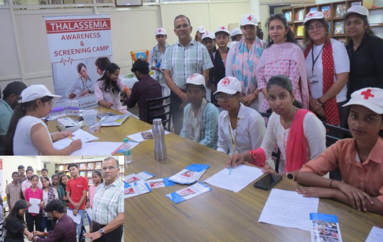 अग्रवाल कॉलेज बल्लबगढ़ में थैलासीमिया स्क्रीनिंग कैंप का आयोजन  किया गया