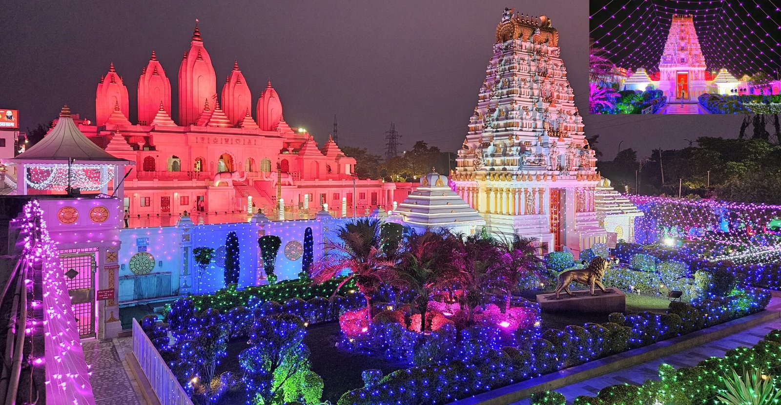 मां महालक्ष्मी का वैभवपूर्ण स्वागत के लिए सज गया श्री सिद्धदाता आश्रम, रंग बिरंगी रोशनी से सजाया गया है  आध्यात्मिक स्थल