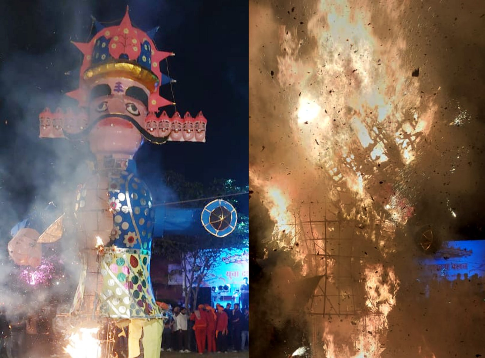 युवा दशहरा क्लब , 3सी ब्लॉक के दशहरे की धूम, श्रीराम के बाण से धू-धू कर जल उठा रावण