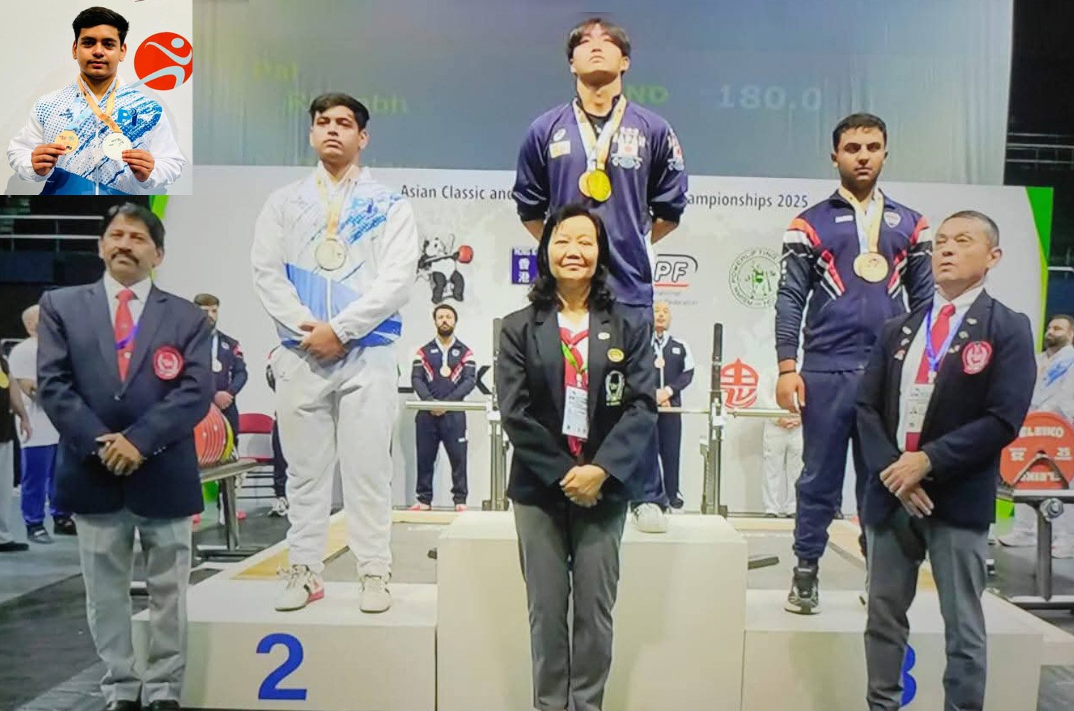 हांगकांग चीन में आयोजित एशिया पावरलिफ्टिंग चैंपियनशिप में ऋषभ पाल ने शानदार प्रदर्शन करते हुए सिल्वर मेडल जीता