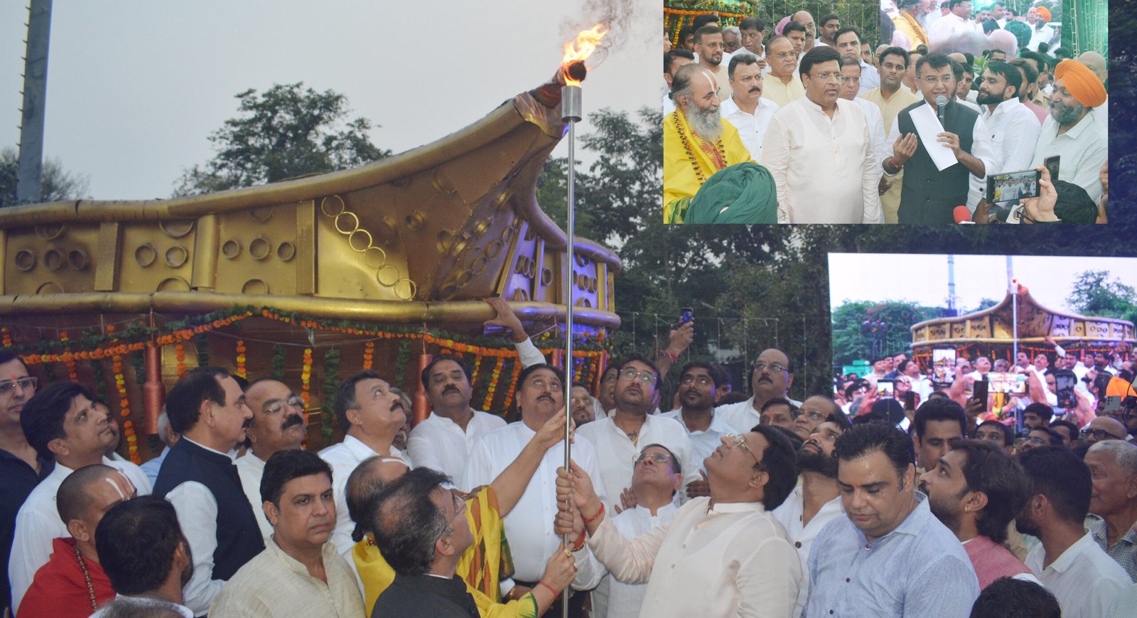 फरीदाबाद में 15 फीट ऊँचे आशादीप का प्रज्ज्वलन, प्रकाश एकता और आशा का संदेश लेकर कैबिनेट मंत्री  विपुल गोयल जी के उपस्थिति में जगमगाया दीपोत्सव