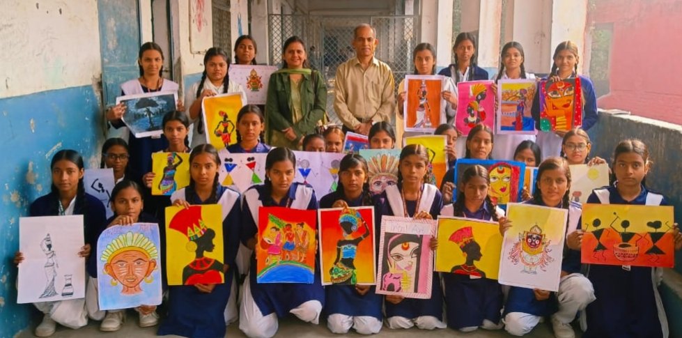 राजकीय विद्यालय सराय ख्वाजा में जनजातीय नायकों और गौरव पर पेंटिंग प्रतियोगिता एवं अन्य कार्यक्रम आयोजित