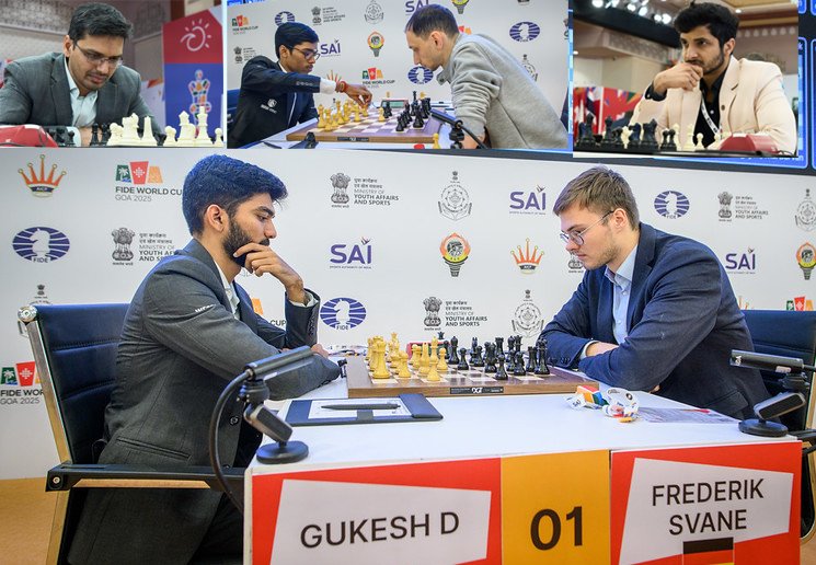 FIDE World Cup 2025: World Champion Gukesh exits, while three Indians will face Tie Breaks, Arjun, Praggnanandhaa, Harikrishna, Pranav advances to Round 4