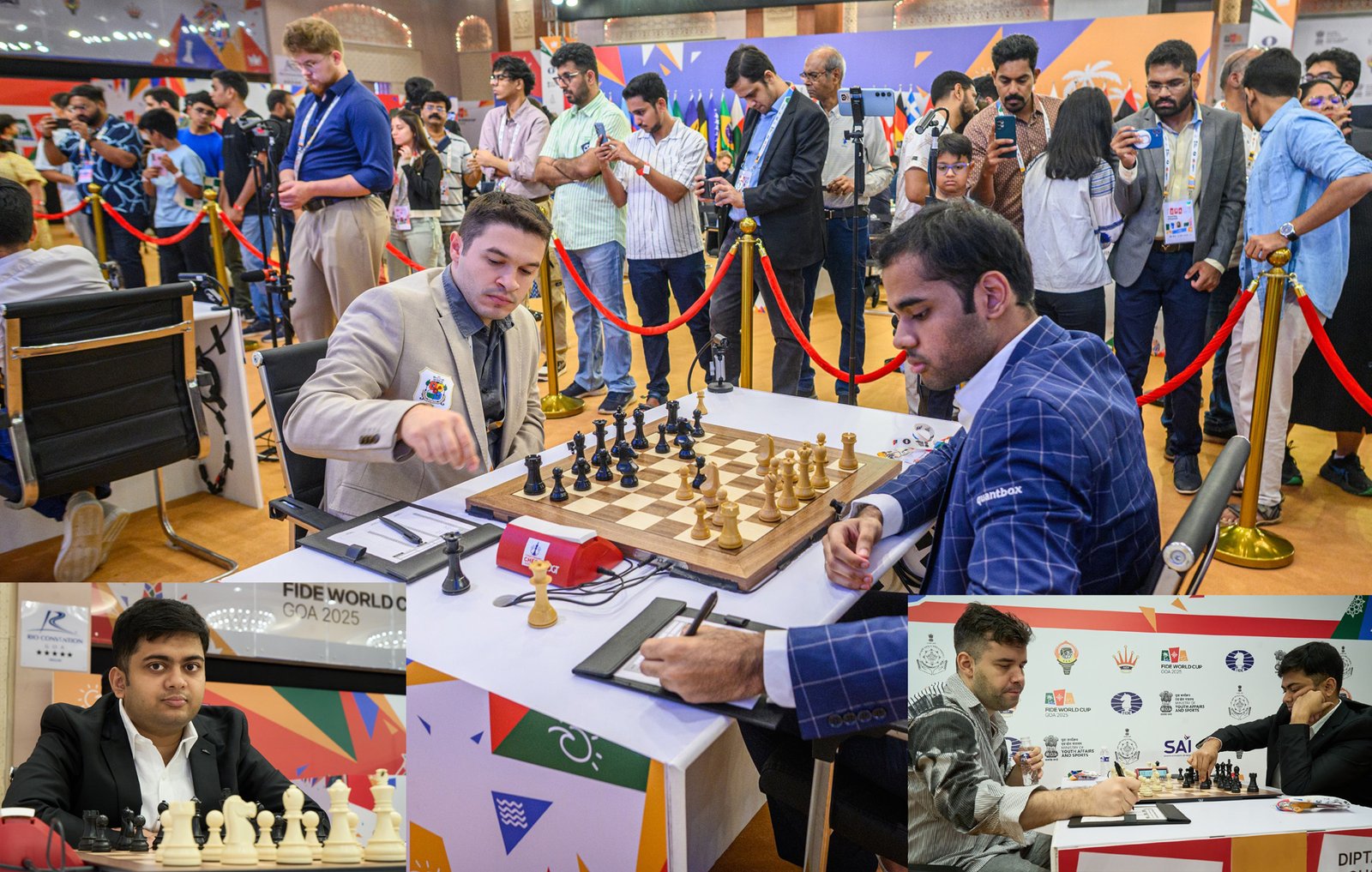 फ़िडे विश्व कप 2025: दिप्तयान घोष ने काले मोहरों से नेपोमनियाचची को हराया, हरिकृष्णा ने नेस्टरोव को हराकर तीसरे दौर में प्रवेश किया