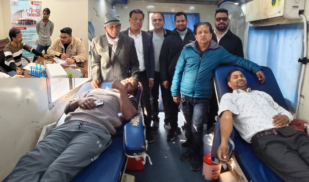 महावीर इंटरनेशनल सोशल फाउंडेशन द्वारा रक्तदान और स्वास्थ जांच शिविर का आयोजन