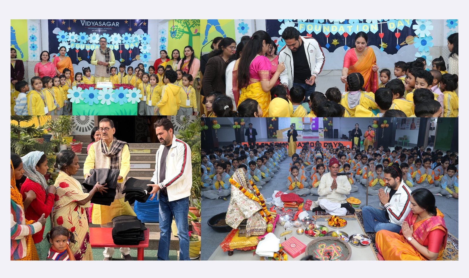 विद्यासागर इंटरनेशनल स्कूल सेक्टर-2 ब्रांच का 13वां फाउंडेशन डे श्रद्धा , सेवा भाव और सामाजिक सरोकार  के साथ मनाया गया