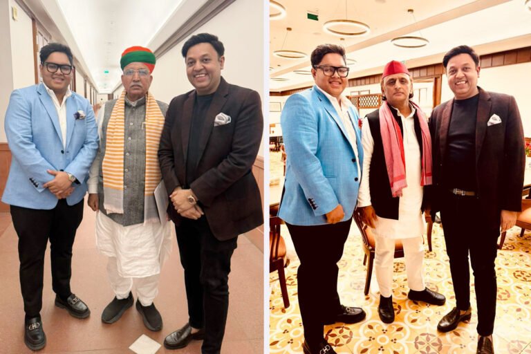 प्रसिद्व युवा उद्योगपति व अल्फा अभिराशी ग्रुप के डायरेक्टर आशीष जैन व आर्यन जैन ने संसद भवन में वंदे मातरम् चर्चा की कार्यवाही देखी