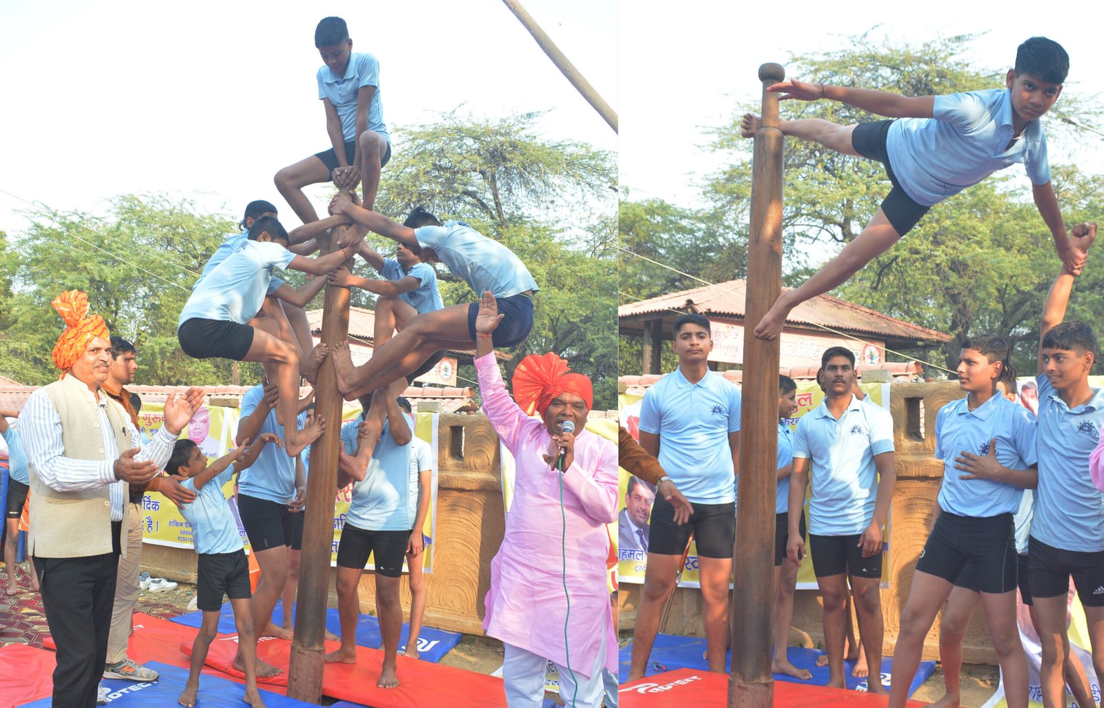 गुर्जर महोत्सव में एंग्लो वैदिक गुरुकुल के ब्रह्मचारियों ने फहराया परचम